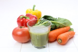 野菜と果物の朝ジュース